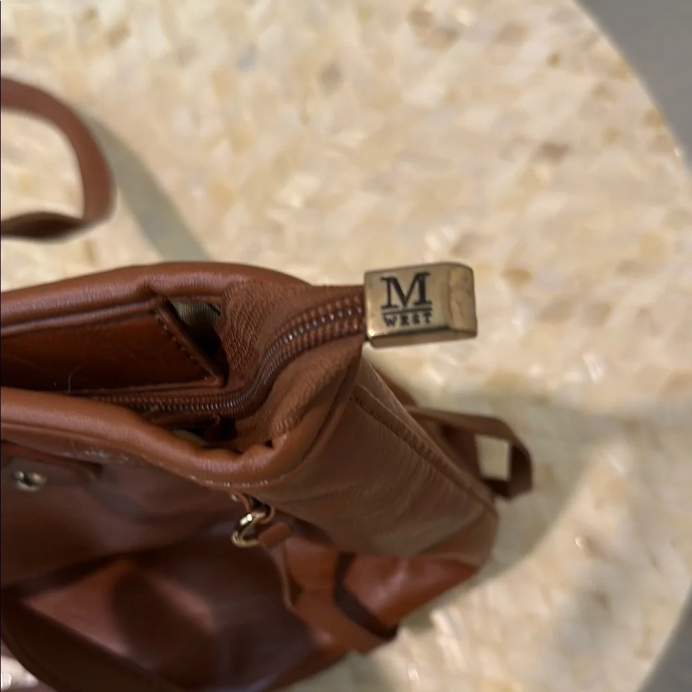 Elegant Brown Leather Tote Bag by Montana West